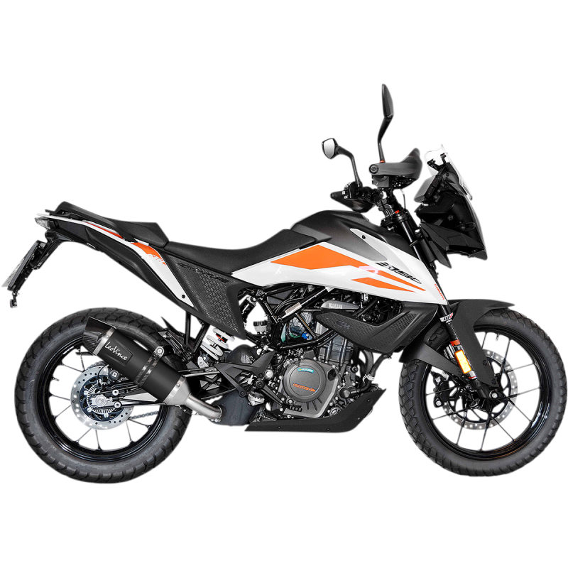 LV ONE EVO Black stainless steel Slip-On for KTM 390 Adventure 20-24