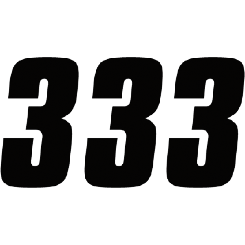 Factory Numbers - 4" Black - No. 3