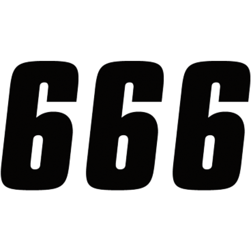 Factory Numbers - 6" Black - No. 6