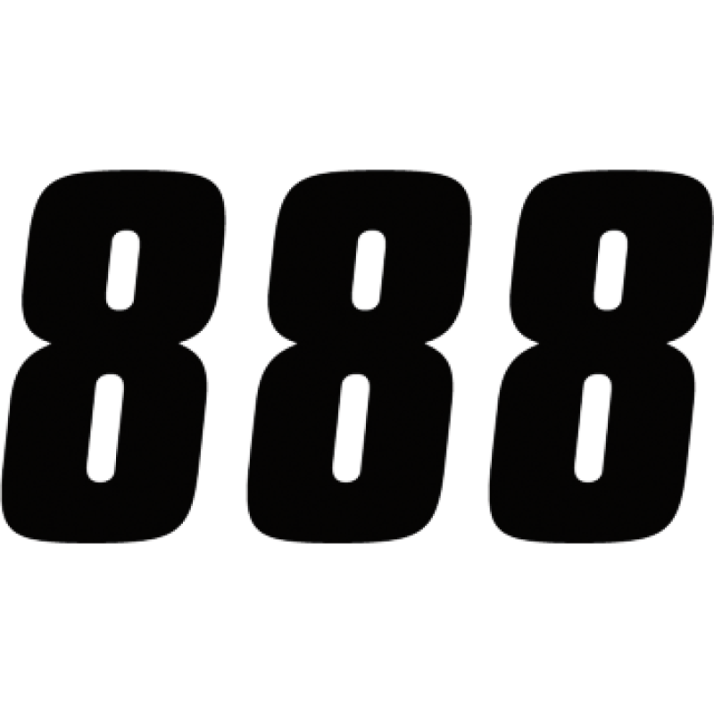 Factory Numbers - 6" Black - No. 8