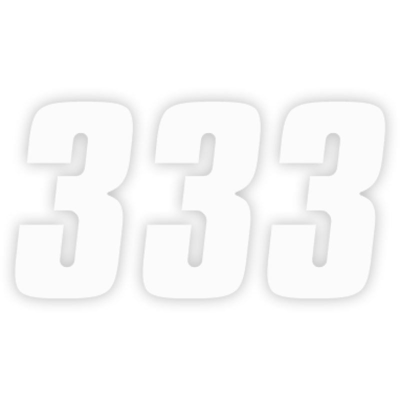 Factory Numbers - 6" White - No. 3