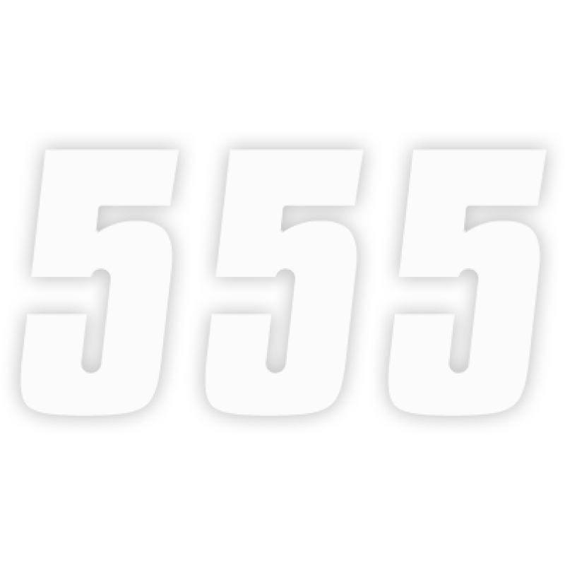 Factory Numbers - 6" White - No. 5