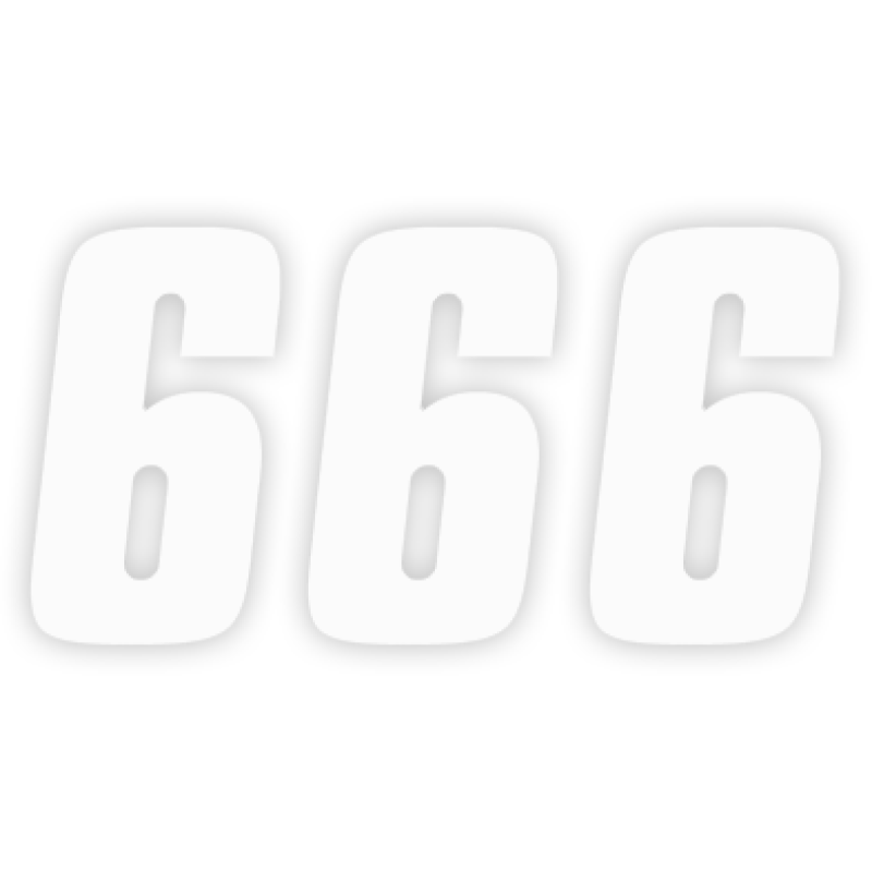 Factory Numbers - 6" White - No. 6