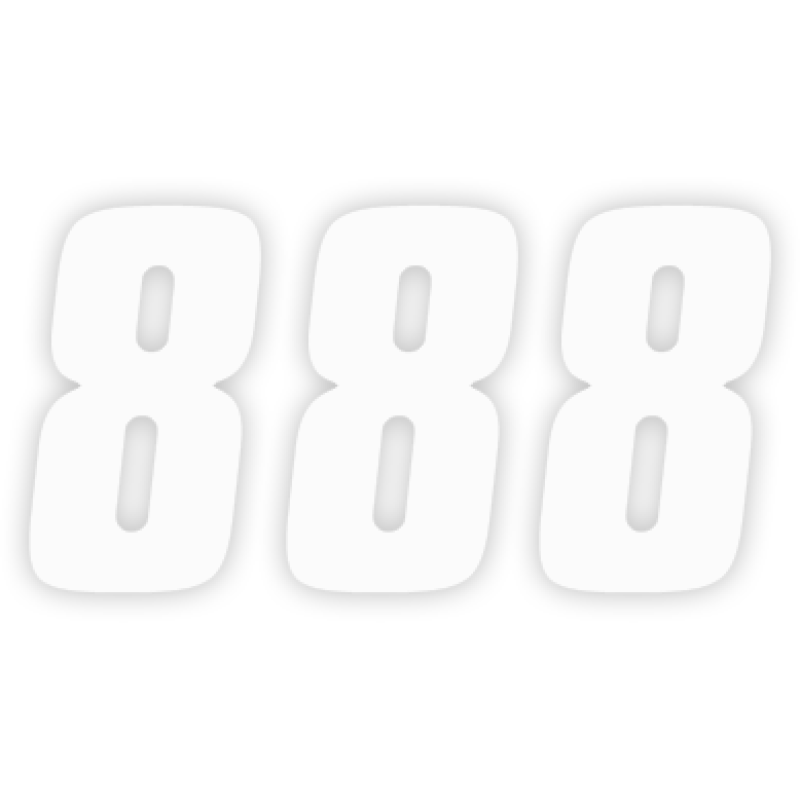 Factory Numbers - 6" White - No. 8