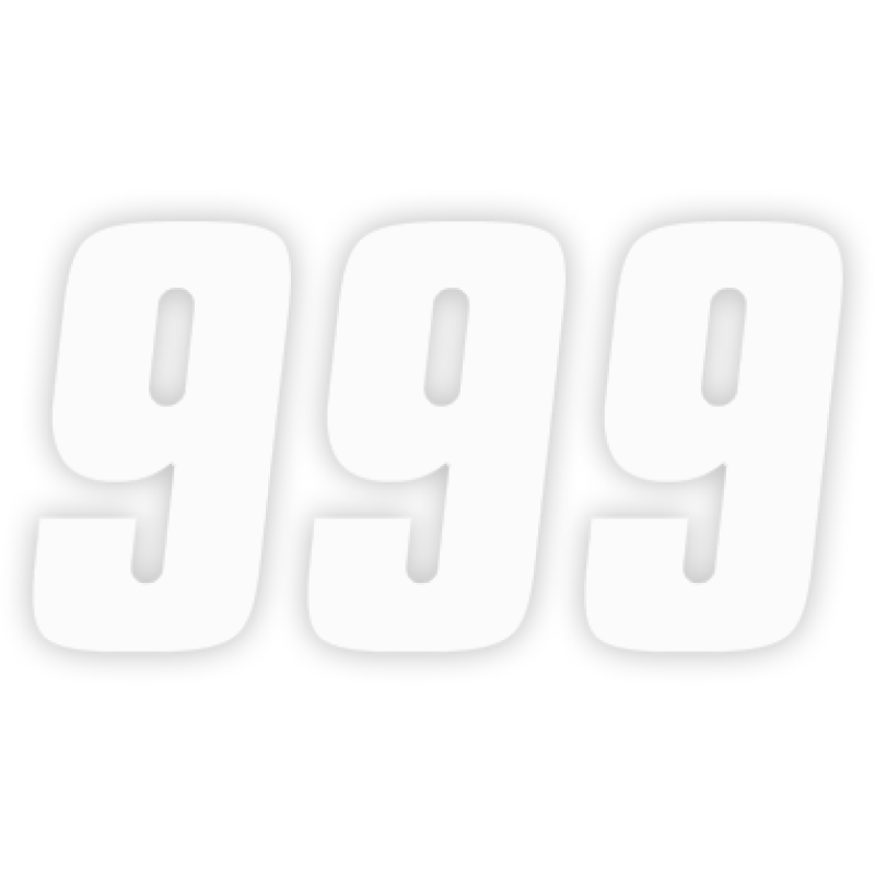 Factory Numbers - 6" White - No. 9