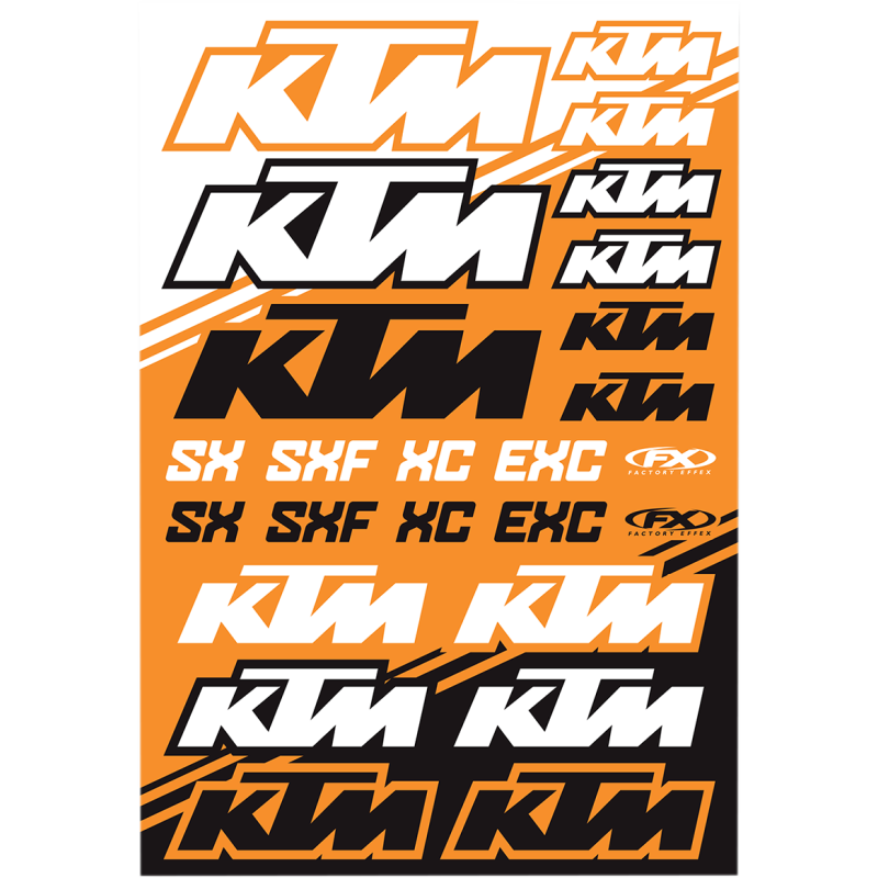 KTM EXC/SX/SX-F/XC OEM Sticker Sheet
