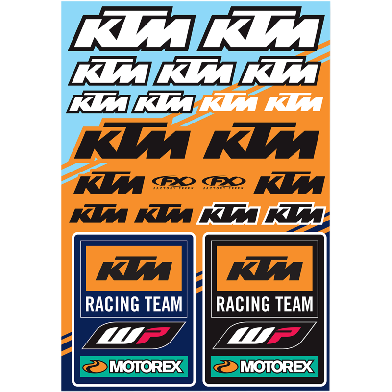 KTM Racing OEM Sticker Sheet