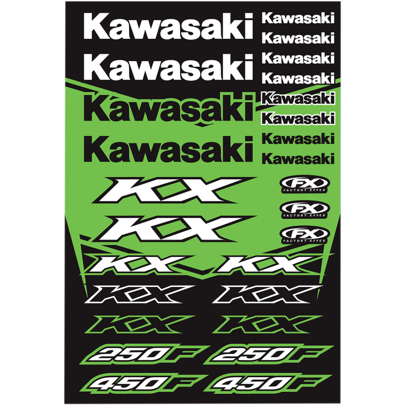Kawasaki KX OEM Sticker Sheet