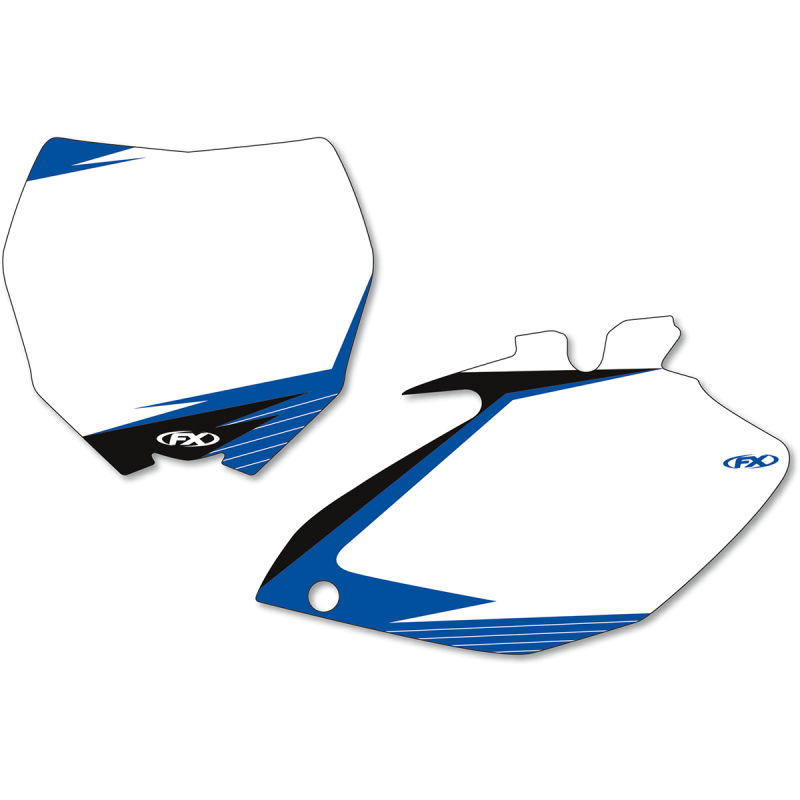Pre-Cut Graphic Number Plate Kit - Yamaha YZ250F 14-18, YZ450F 14-17 - White