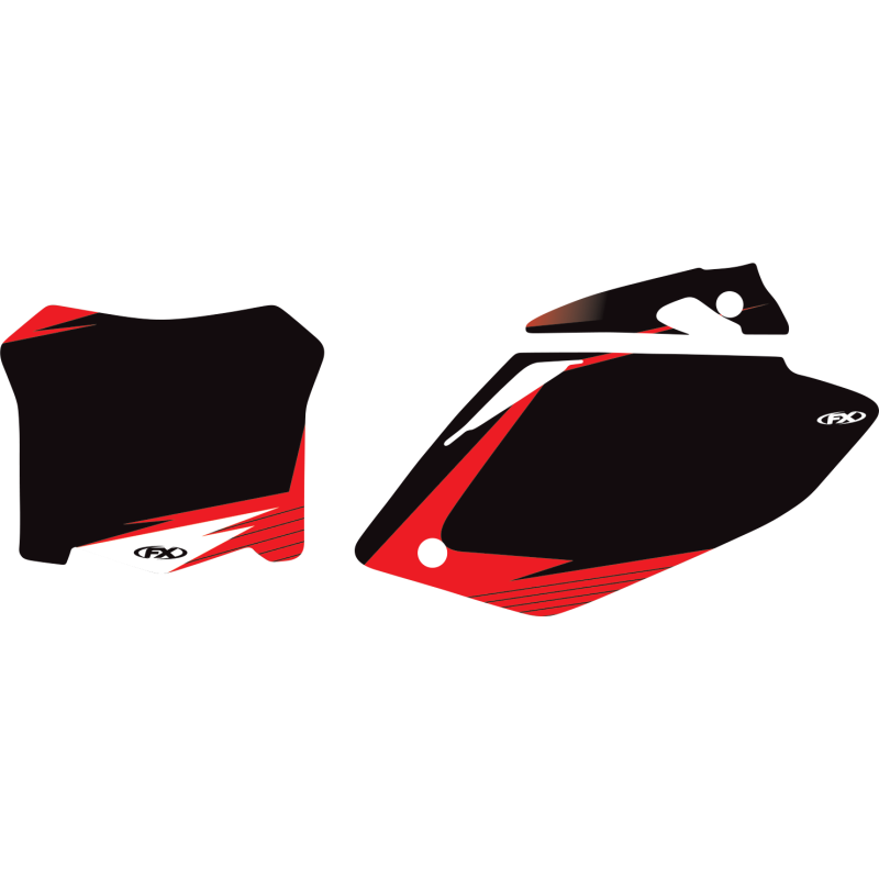 Pre-Cut Graphic Number Plate Kit - Honda CRF250R 22-24, CRF450R 21-24 - Black