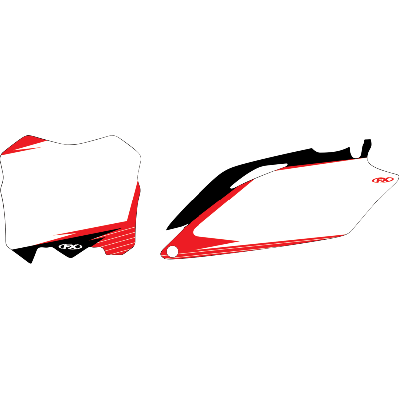 Pre-Cut Graphic Number Plate Kit - Honda CRF250R 22-24, CRF450R 21-24 - White