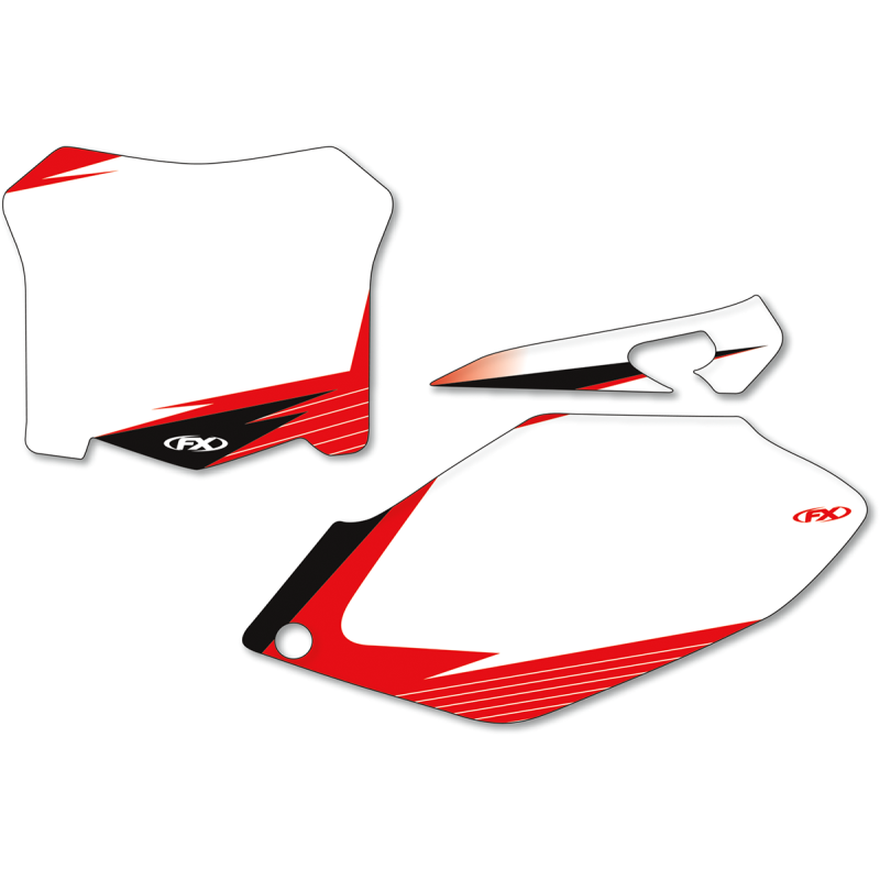 Pre-Cut Graphic Number Plate Kit - Honda CRF250 06-07 - White