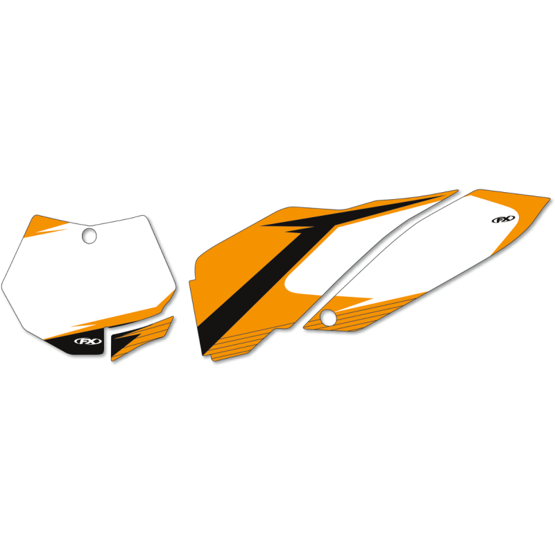 Pre-Cut Graphic Number Plate Kit - KTM 125-450 SX/SX-F 07-10, XC 08-10 - White