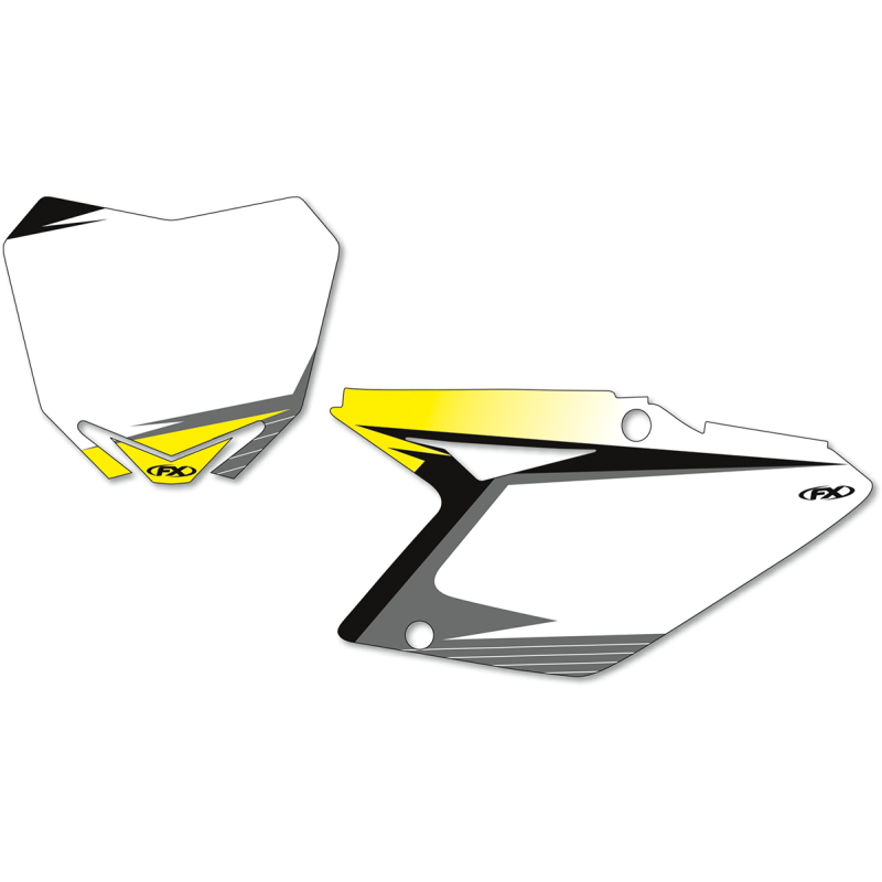 Pre-Cut Graphic Number Plate Kit - Suzuki RM-Z250 10-17 - White