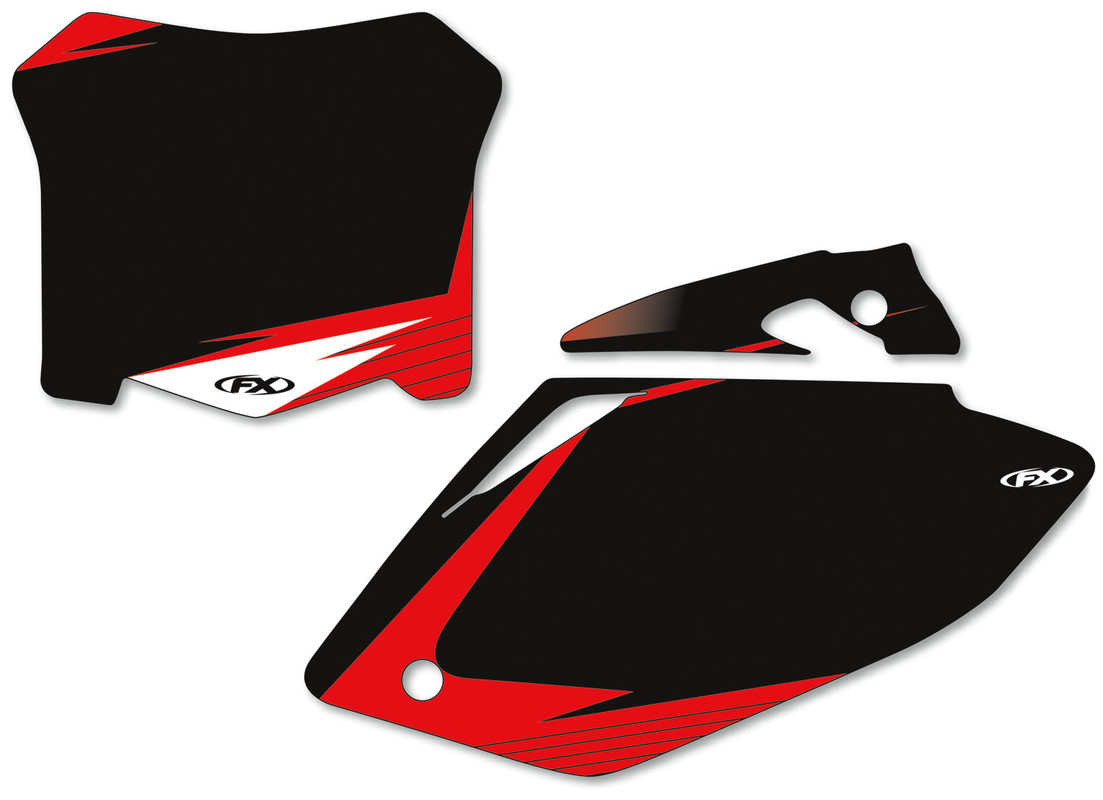 Pre-Cut Graphic Number Plate Kit - Honda CRF250R 18-21, CRF450R 17-20 - Black