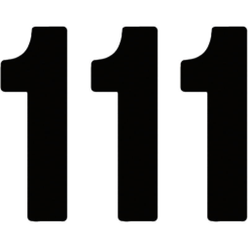 Pro Numbers - 7" Black - No. 1