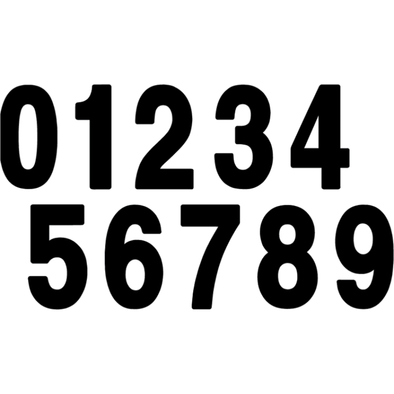 Pro Numbers - 7" Black - No. 7