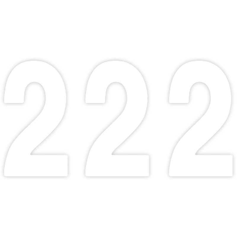 Pro Numbers - 7" White - No. 2