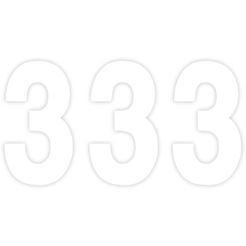 Pro Numbers - 7" White - No. 3