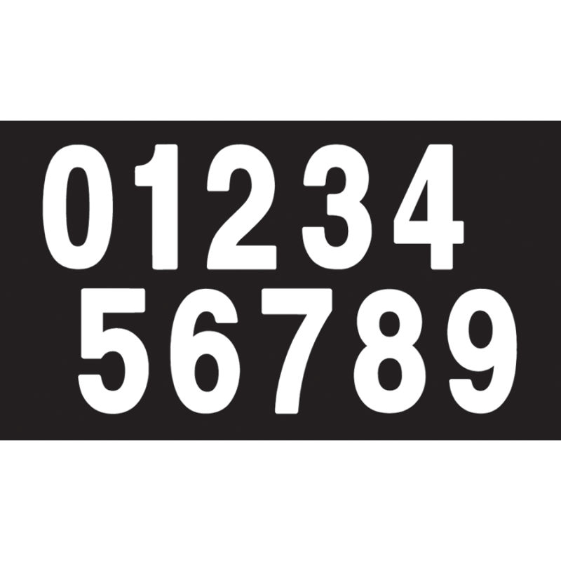 Pro Numbers - 7" White - No. 8