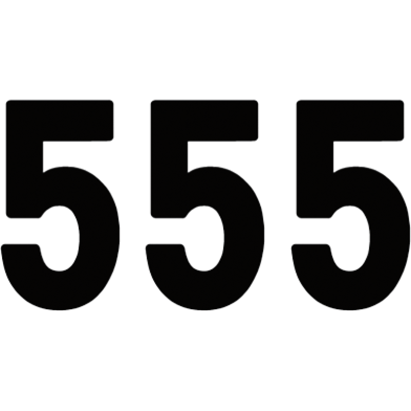 Pro Numbers - 8" Black - No. 5