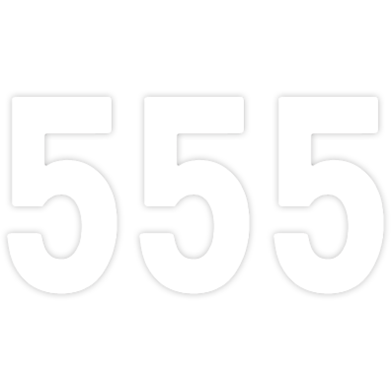 Mini Pro Numbers - 5" White - No. 5