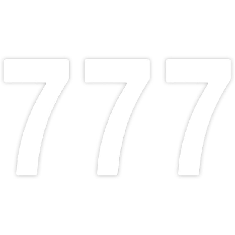 Mini Pro Numbers - 5" White - No. 7