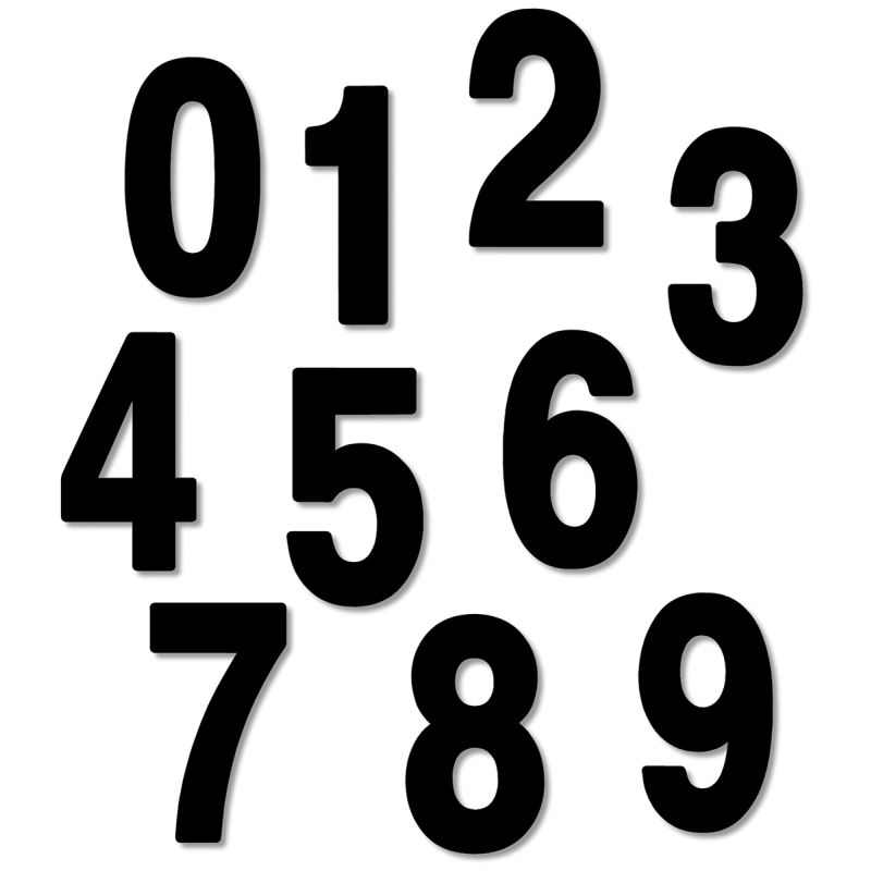 Mini Pro Numbers - 5" Black - No. 0