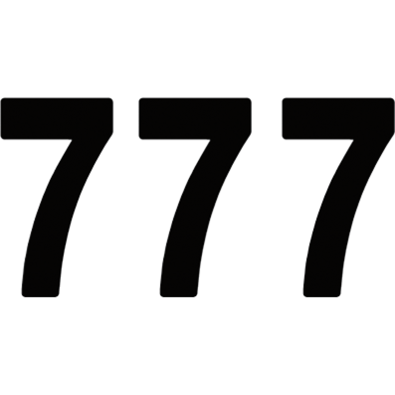 Mini Pro Numbers - 5" Black - No. 7