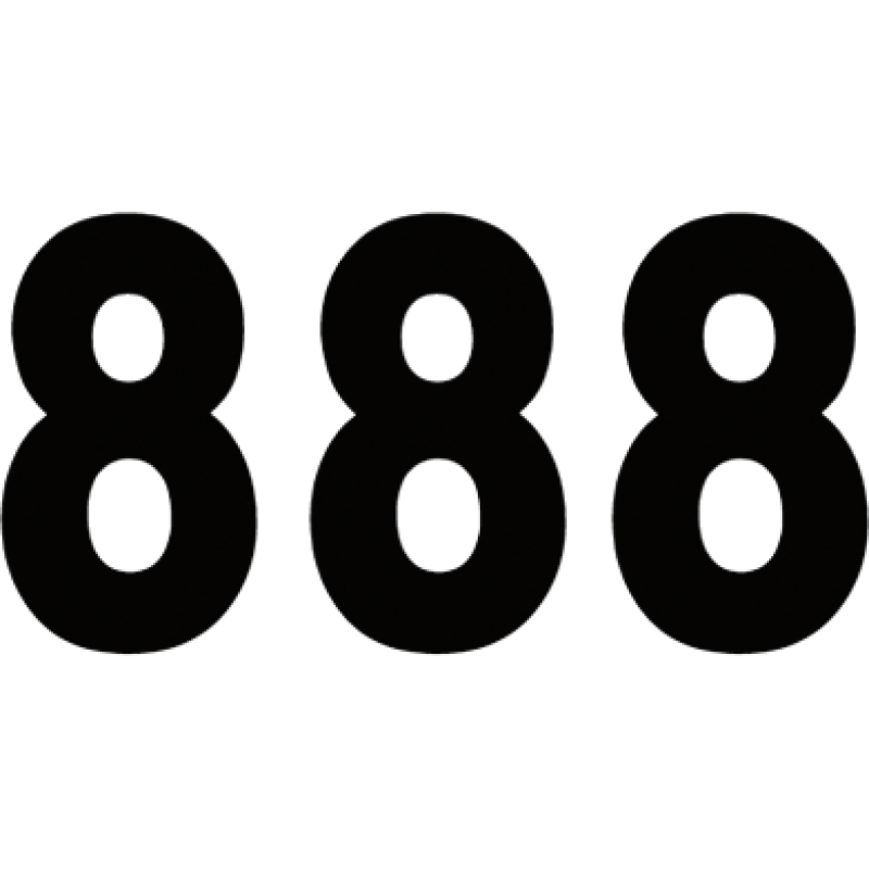 Mini Pro Numbers - 5" Black - No. 8