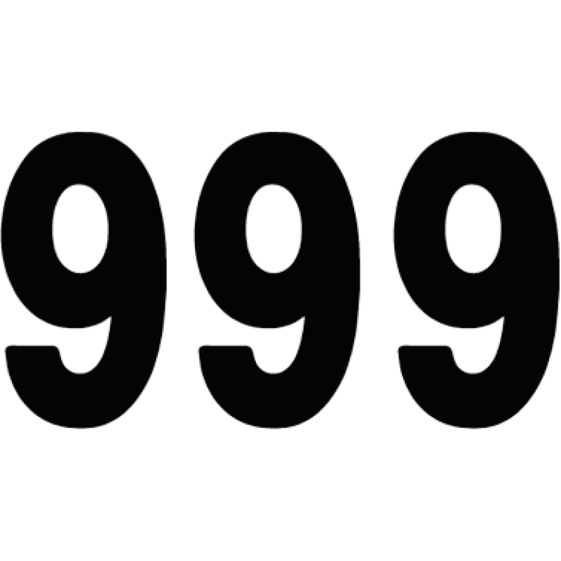 Mini Pro Numbers - 5" Black - No. 9