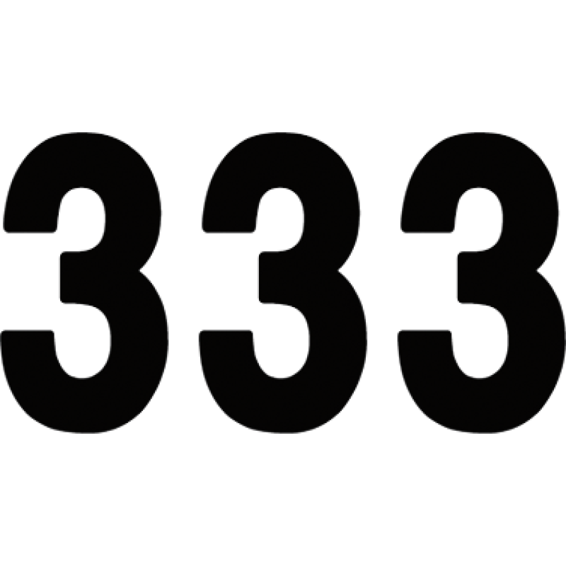 Mini Pro Numbers - 4" Black - No. 3