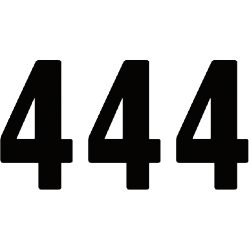 Mini Pro Numbers - 4" Black - No. 4