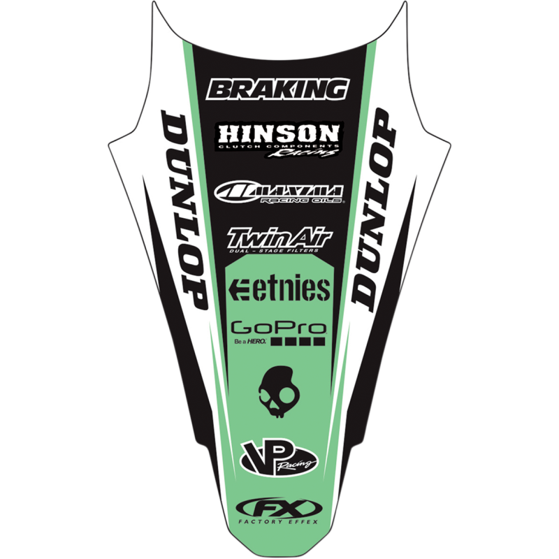 Factory Effex Rear Fender Kit - Kawasaki KX250F 13-16, KX450F 12-15