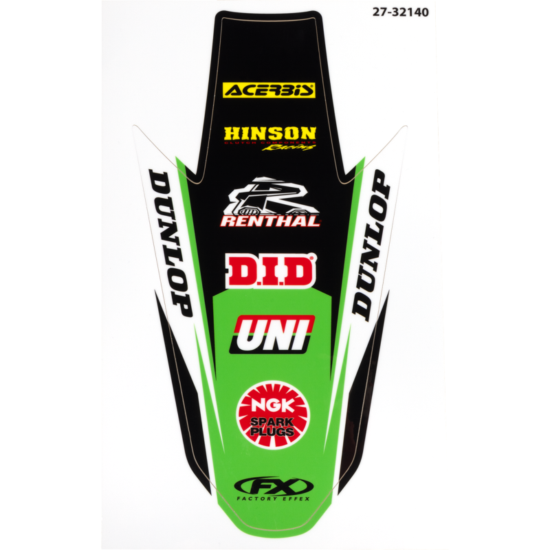 Factory Effex Rear Fender Kit - Kawasaki KX250 25, KX450 24-25