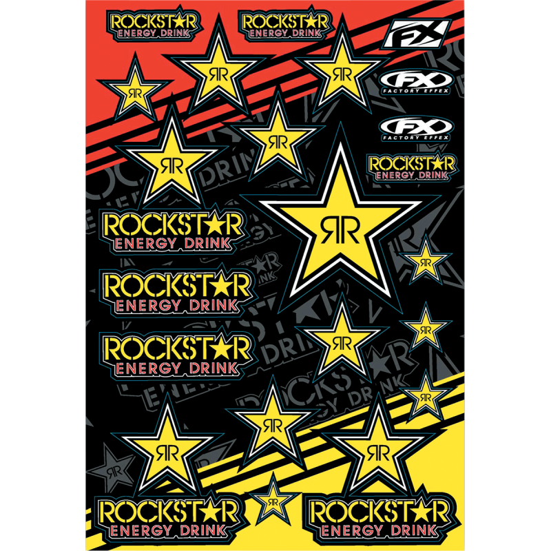 Reflective Gold Rockstar Decal Sheet