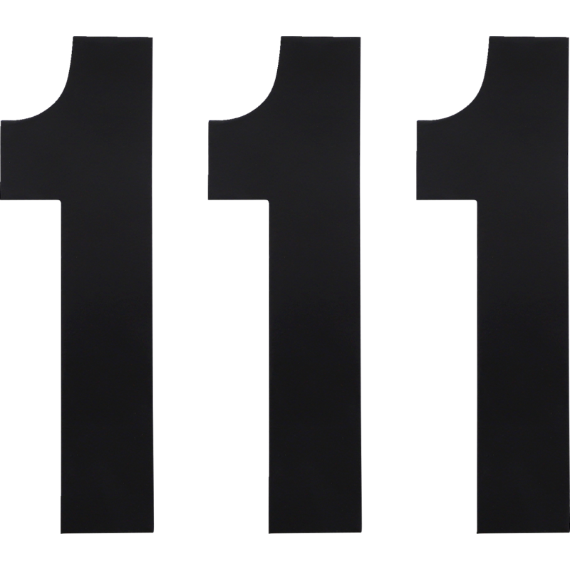 Standard Numbers - 6" Black - No. 1