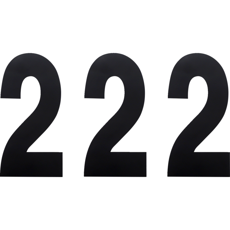 Standard Numbers - 6" Black - No. 2