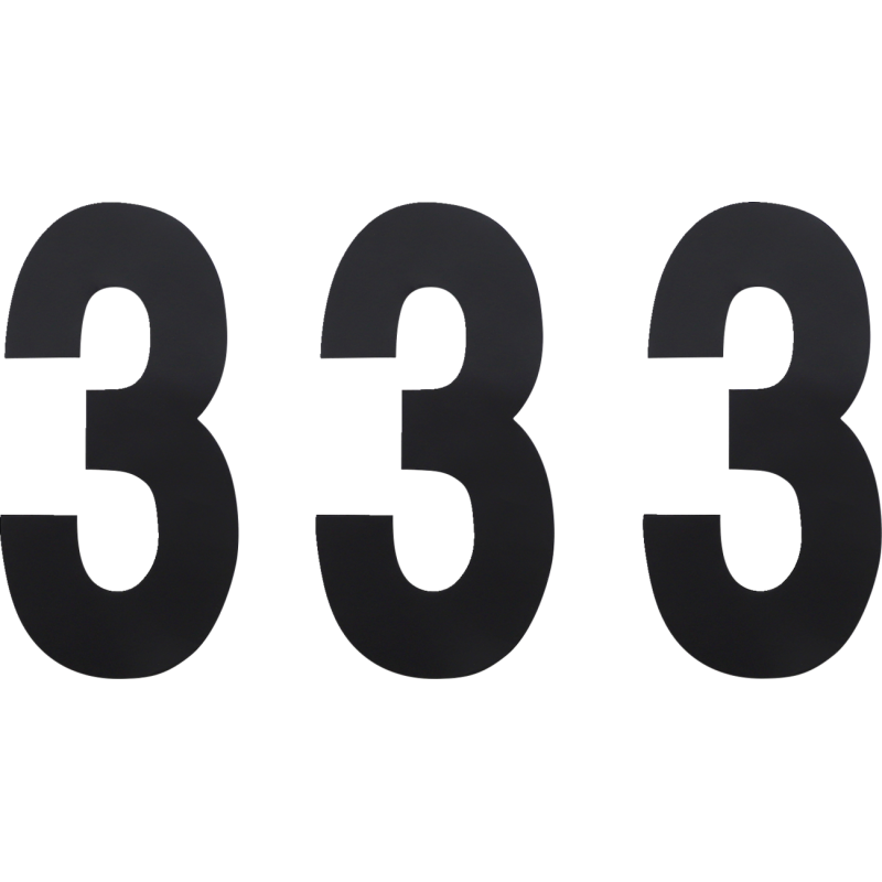Standard Numbers - 6" Black - No. 3