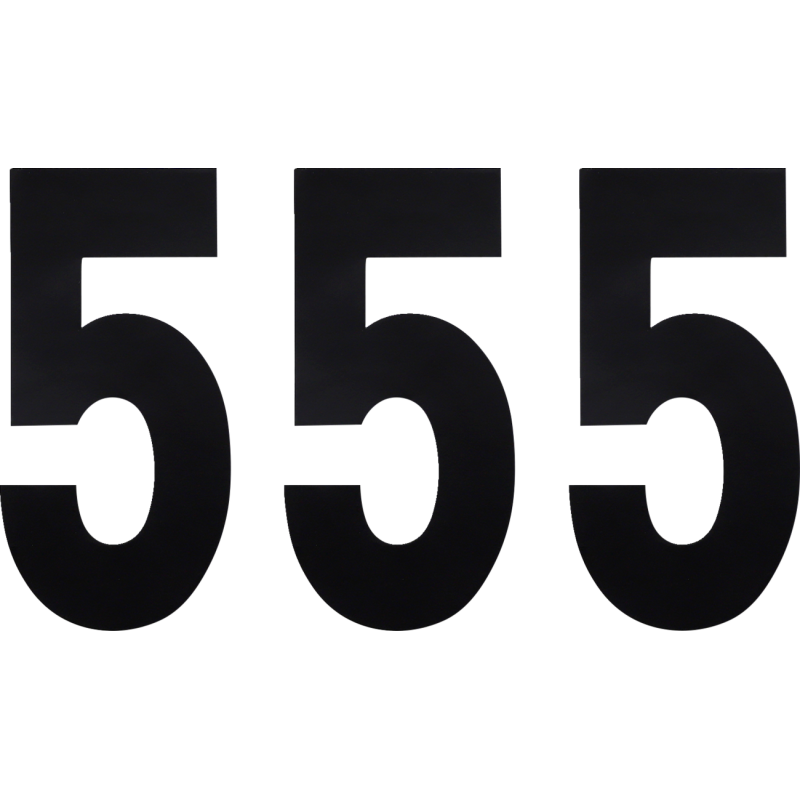 Standard Numbers - 6" Black - No. 5