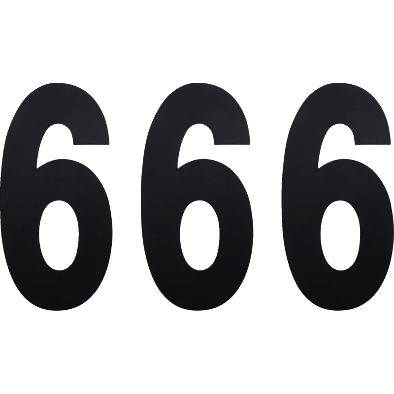 Standard Numbers - 6" Black - No. 6