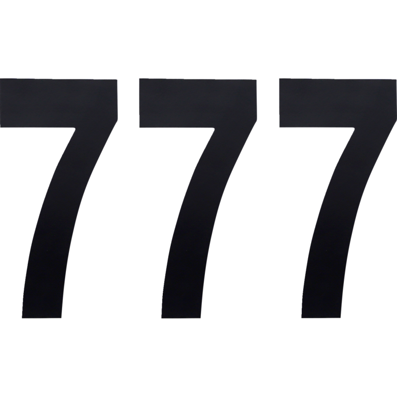 Standard Numbers - 6" Black - No. 7