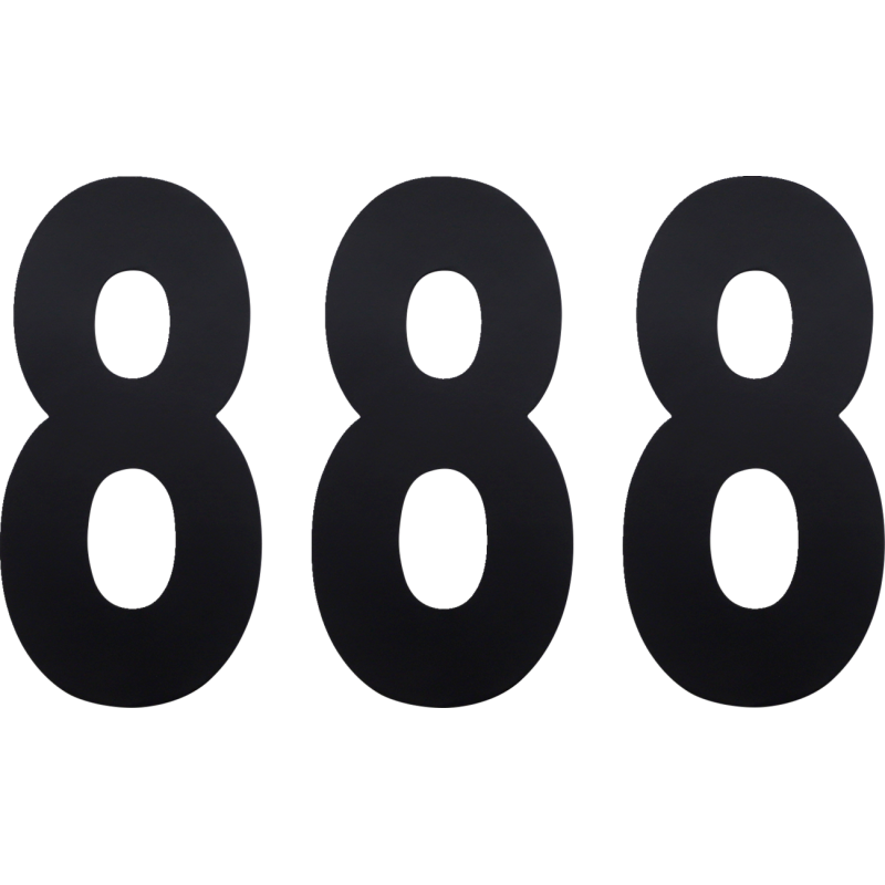 Standard Numbers - 6" Black - No. 8