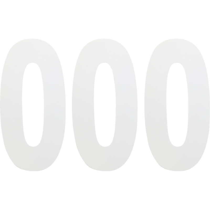 Standard Numbers - 6" White - No. 0