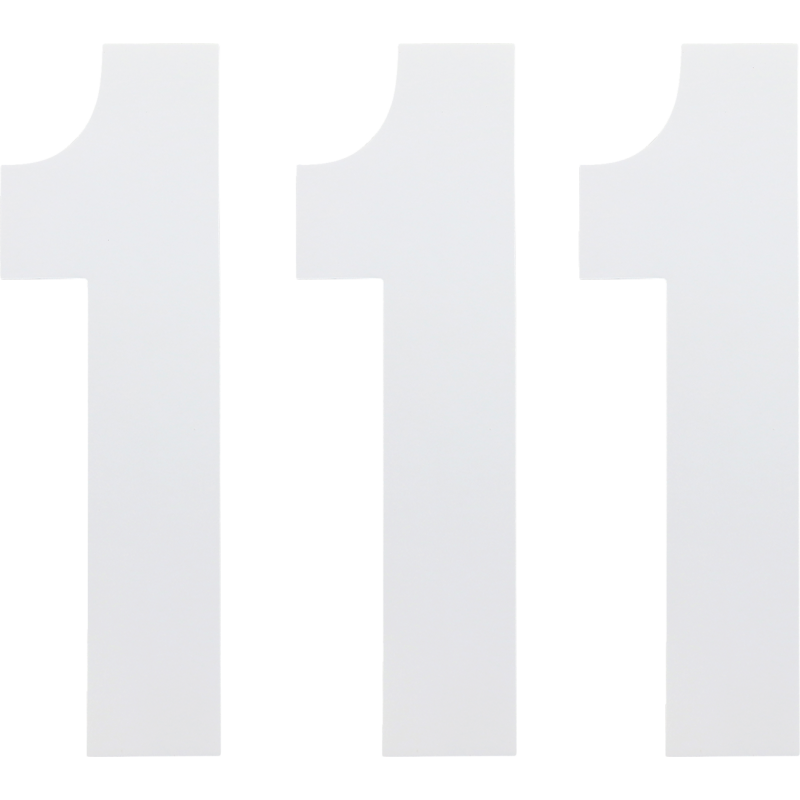 Standard Numbers - 6" White - No. 1