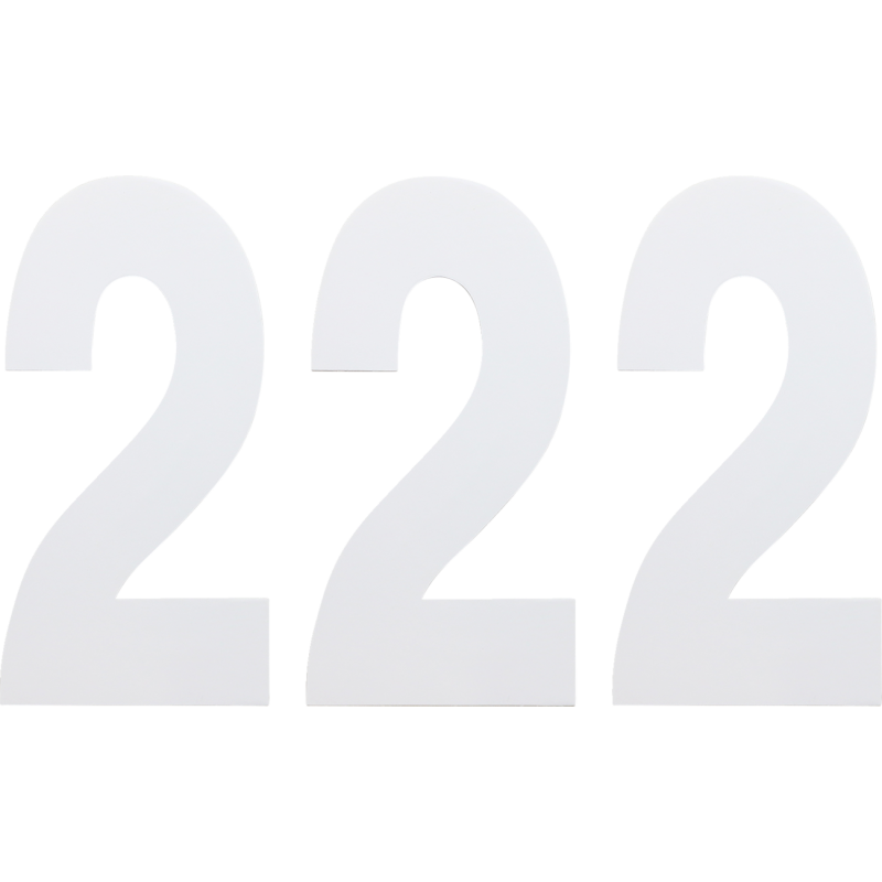 Standard Numbers - 6" White - No. 2