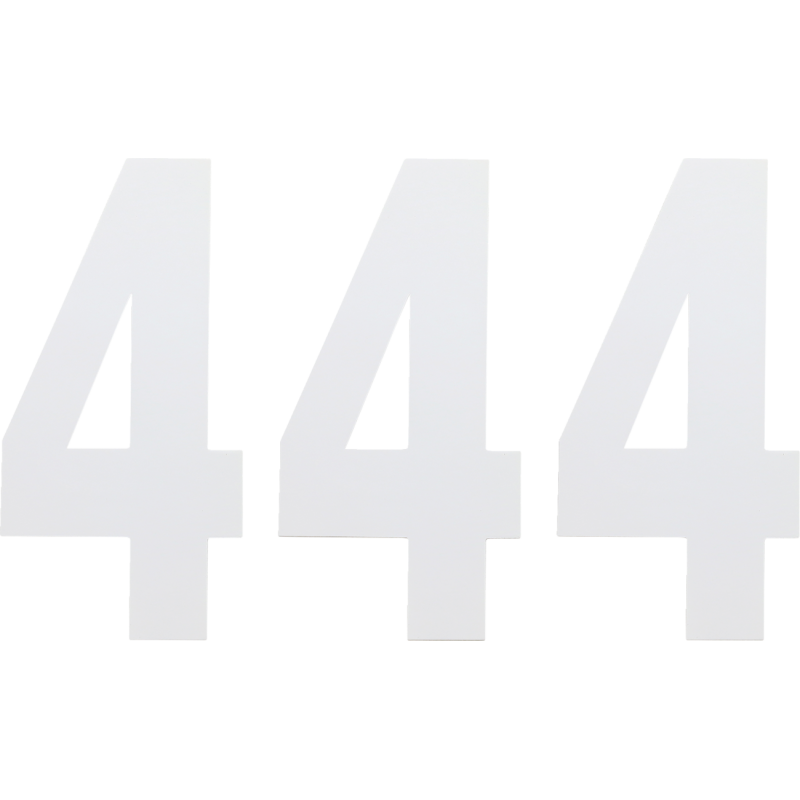 Standard Numbers - 6" White - No. 4