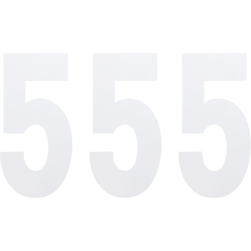 Standard Numbers - 6" White - No. 5