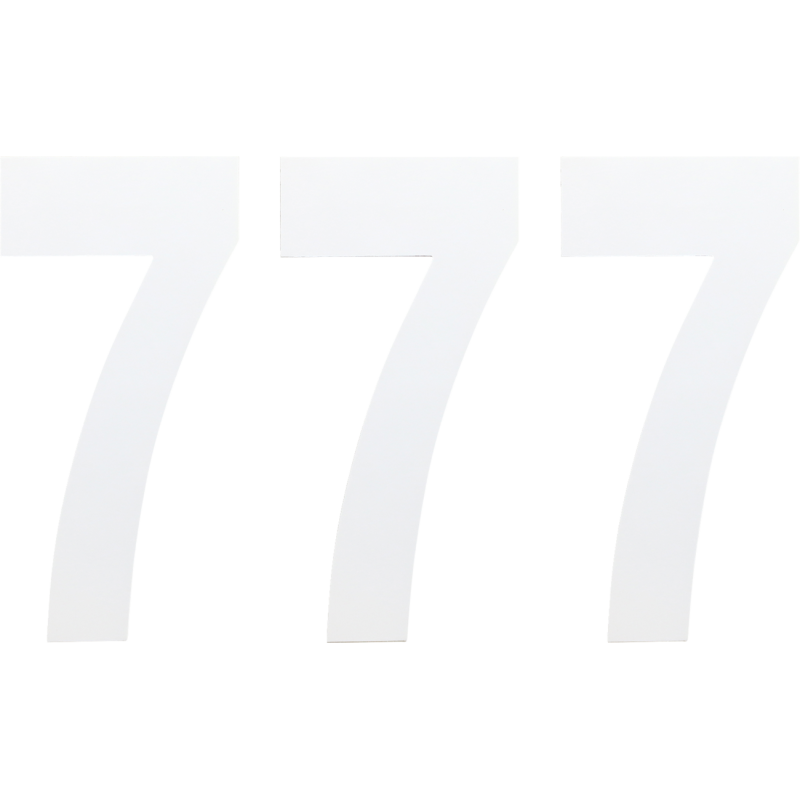 Standard Numbers - 6" White - No. 7