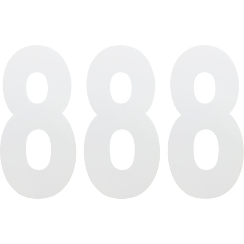 Standard Numbers - 6" White - No. 8